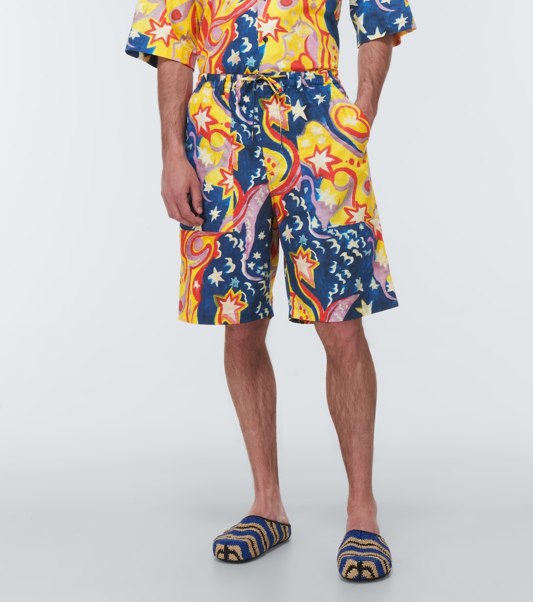 Marni - x No Vacancy Inn printed cotton shorts