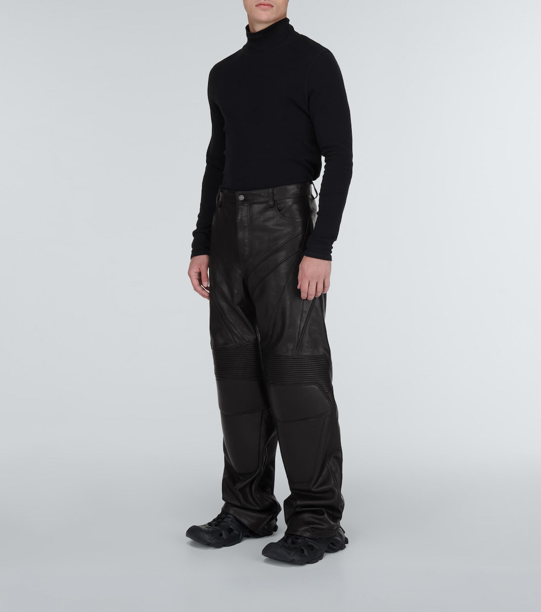 Balenciaga - Leather biker pants