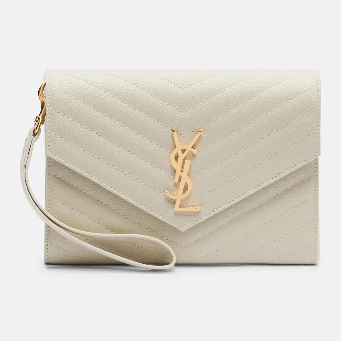 Saint Laurent - Cassandre Small matelassé leather clutch
