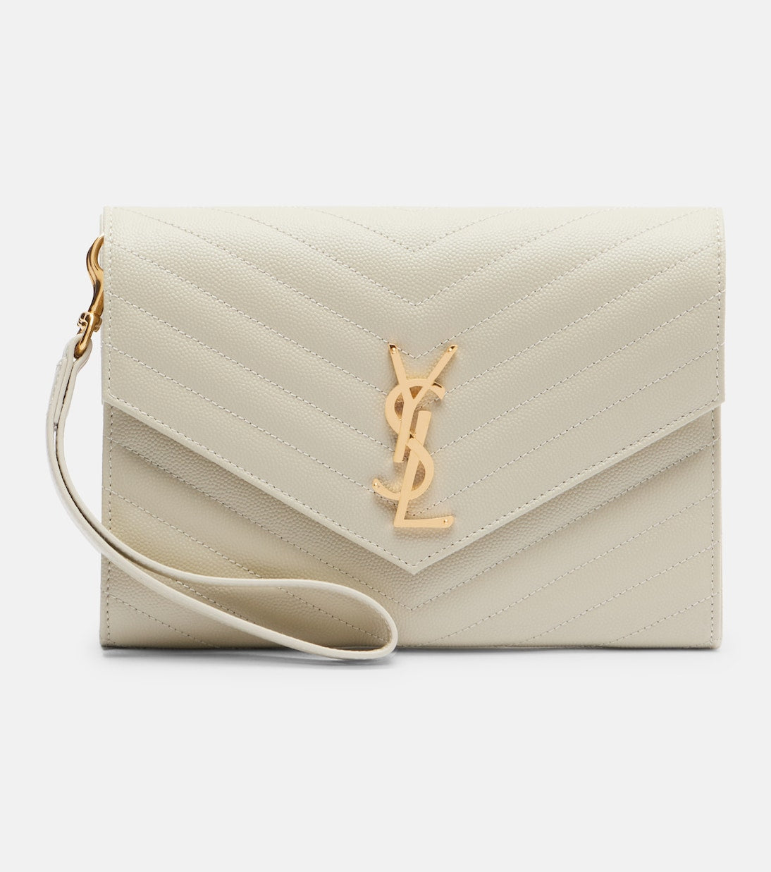 Saint Laurent - Cassandre Small matelassé leather clutch