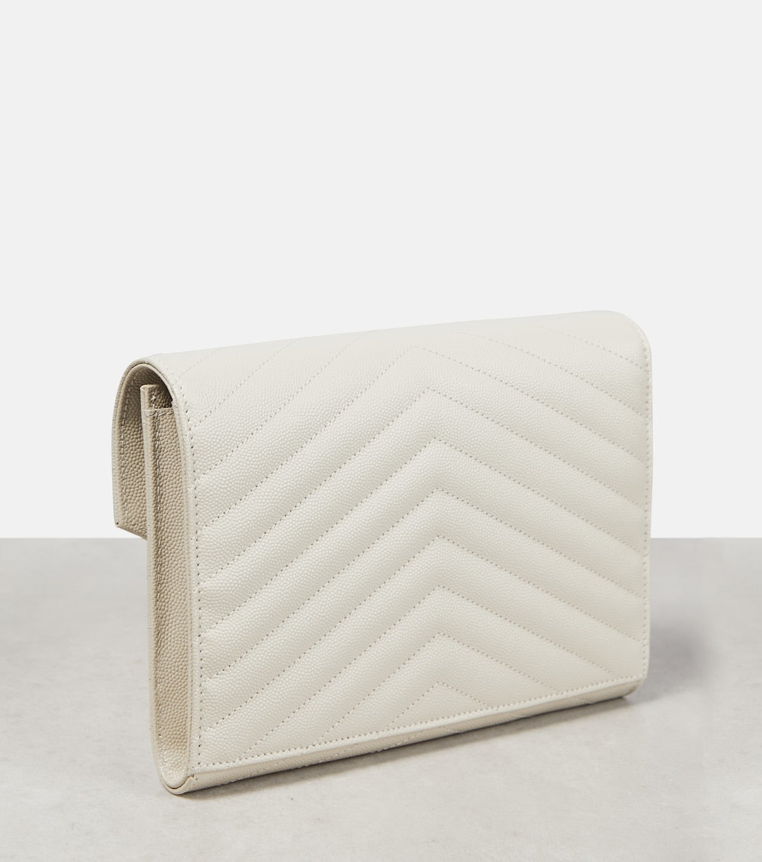 Saint Laurent - Cassandre Small matelassé leather clutch