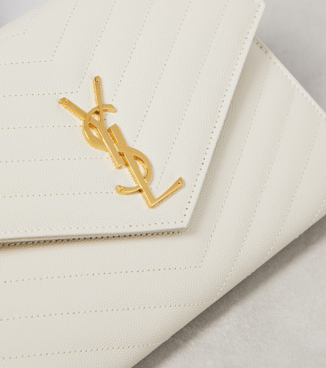 Saint Laurent - Cassandre Small matelassé leather clutch