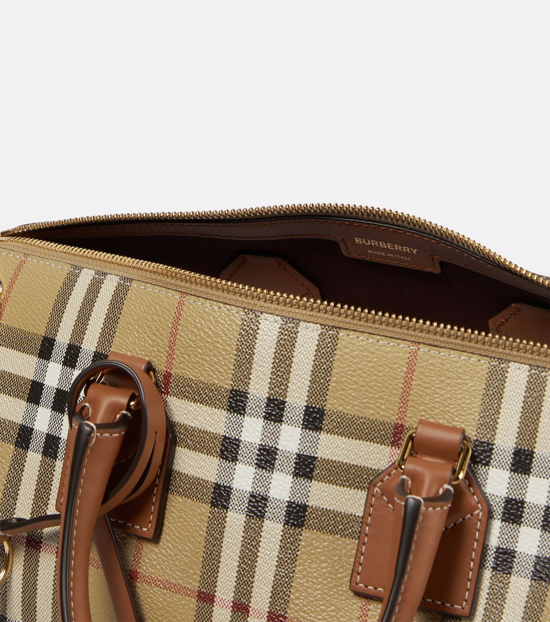 Burberry - Burberry Check Medium canvas tote bag