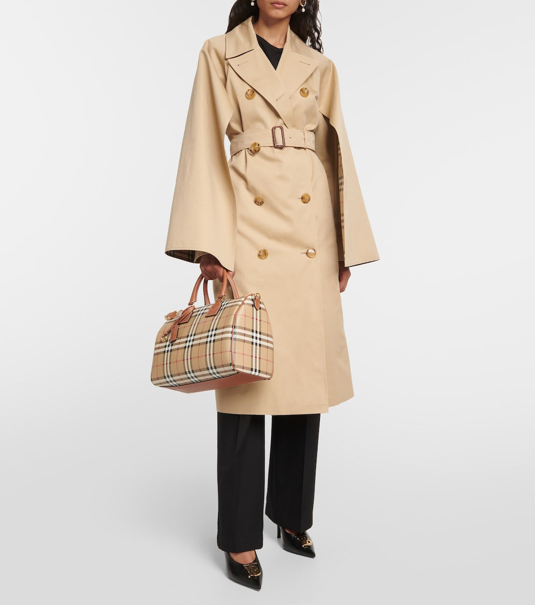 Burberry - Burberry Check Medium canvas tote bag