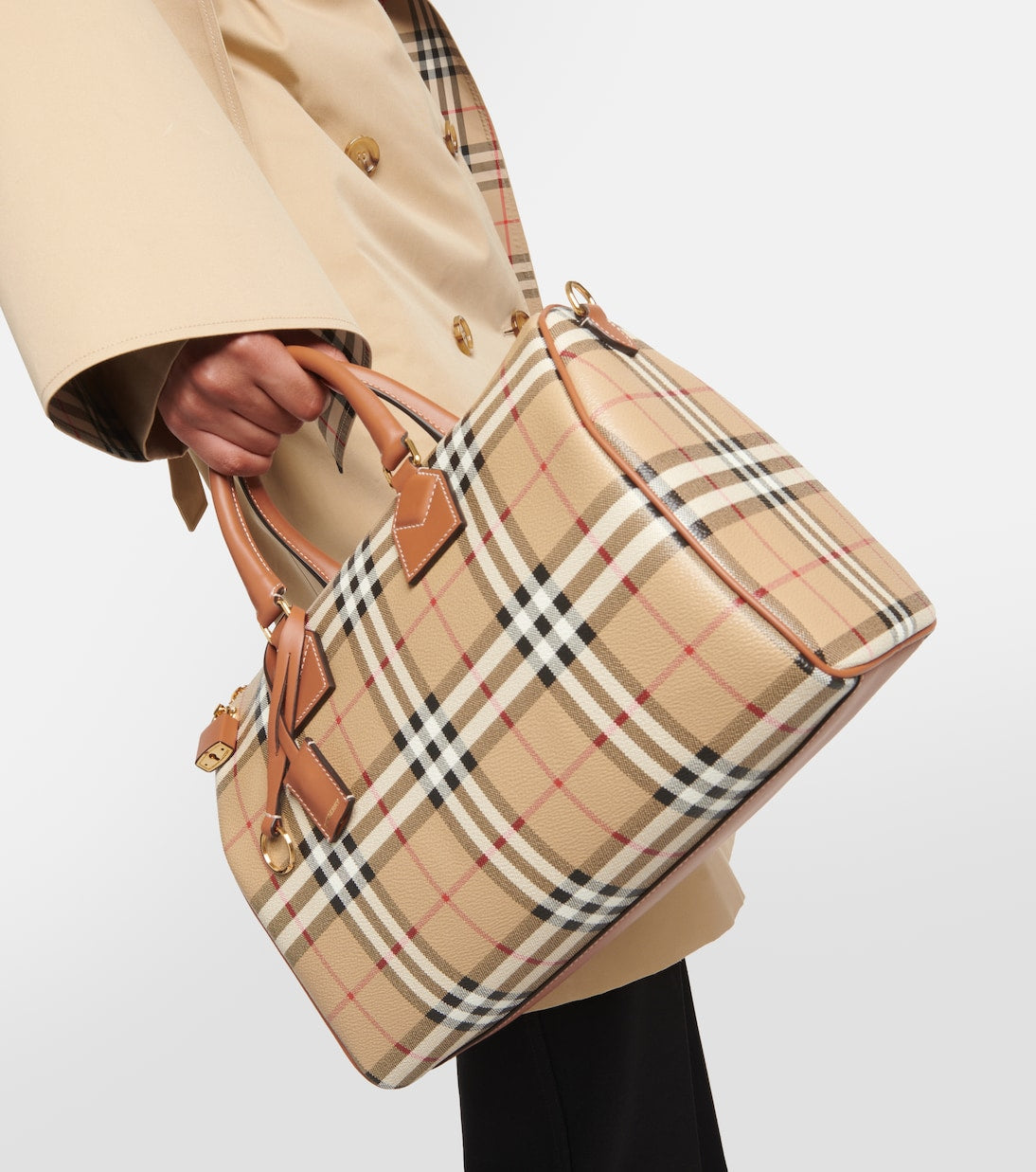 Burberry - Burberry Check Medium canvas tote bag