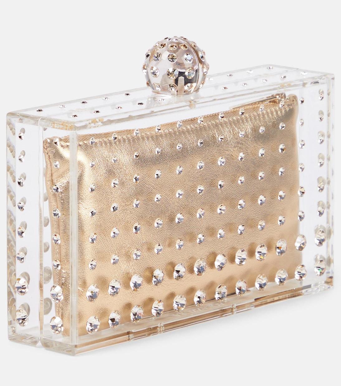 Aquazzura - Tequila crystal-embellished clutch