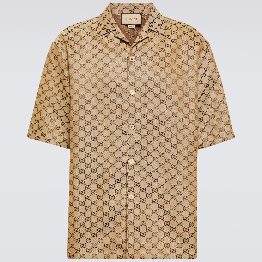 Gucci - GG jacquard linen-blend shirt