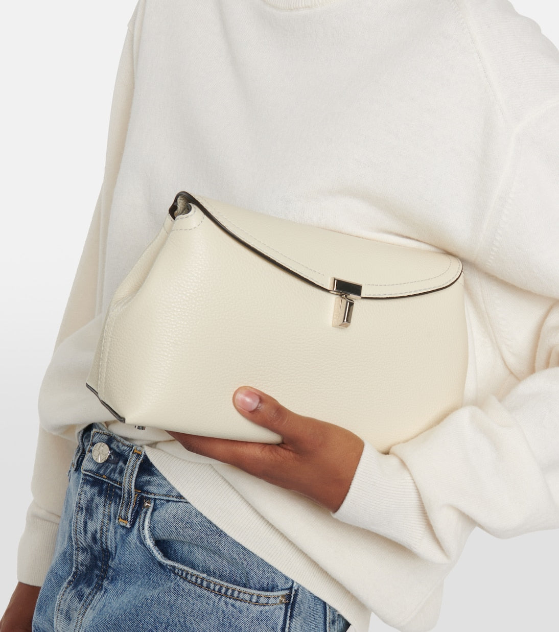Toteme - T-Lock leather clutch