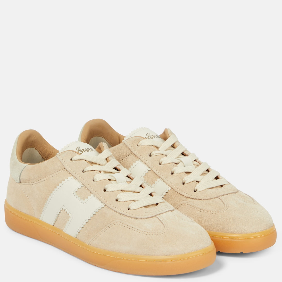 Hogan - H647 leather-trimmed suede sneakers