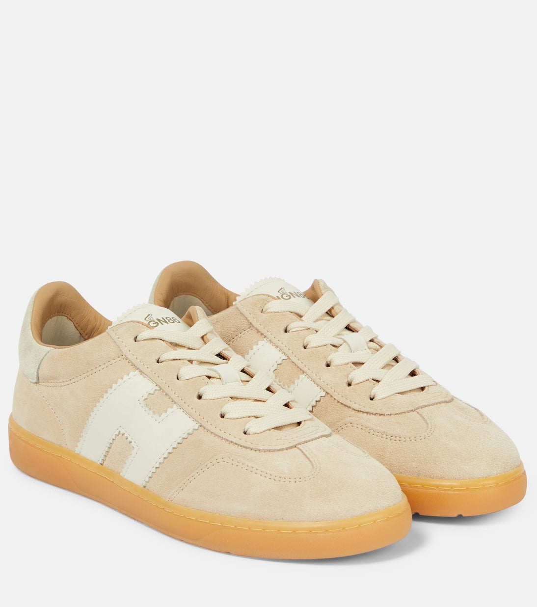 Hogan - H647 leather-trimmed suede sneakers