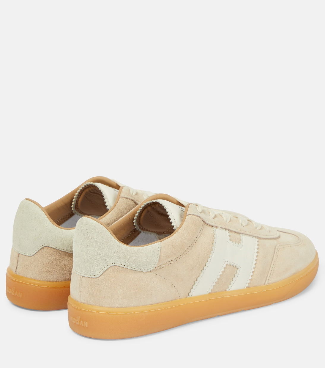Hogan - H647 leather-trimmed suede sneakers