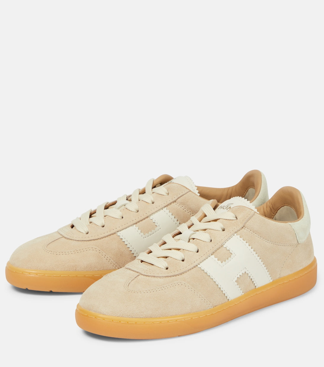 Hogan - H647 leather-trimmed suede sneakers