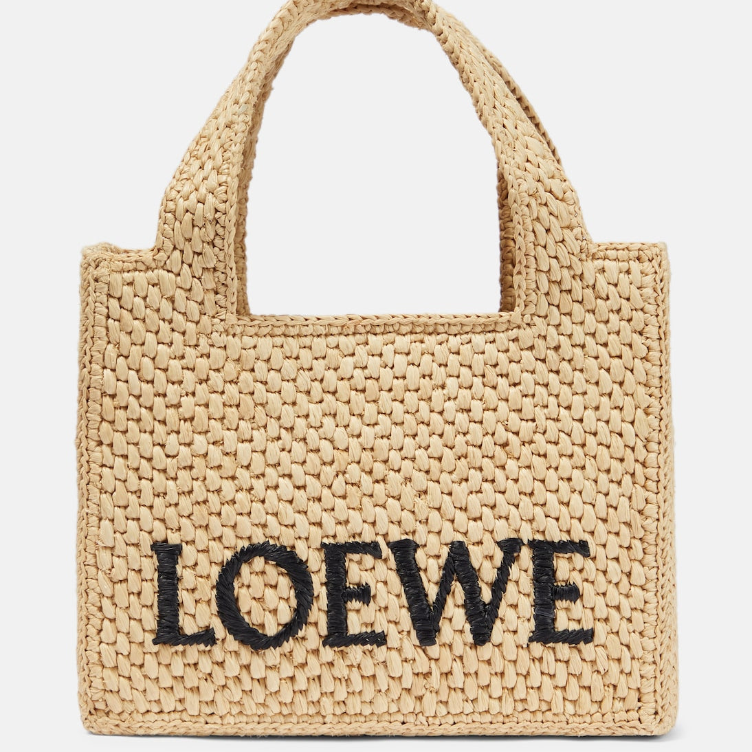 Loewe - Paula's Ibiza logo raffia top-handle bag