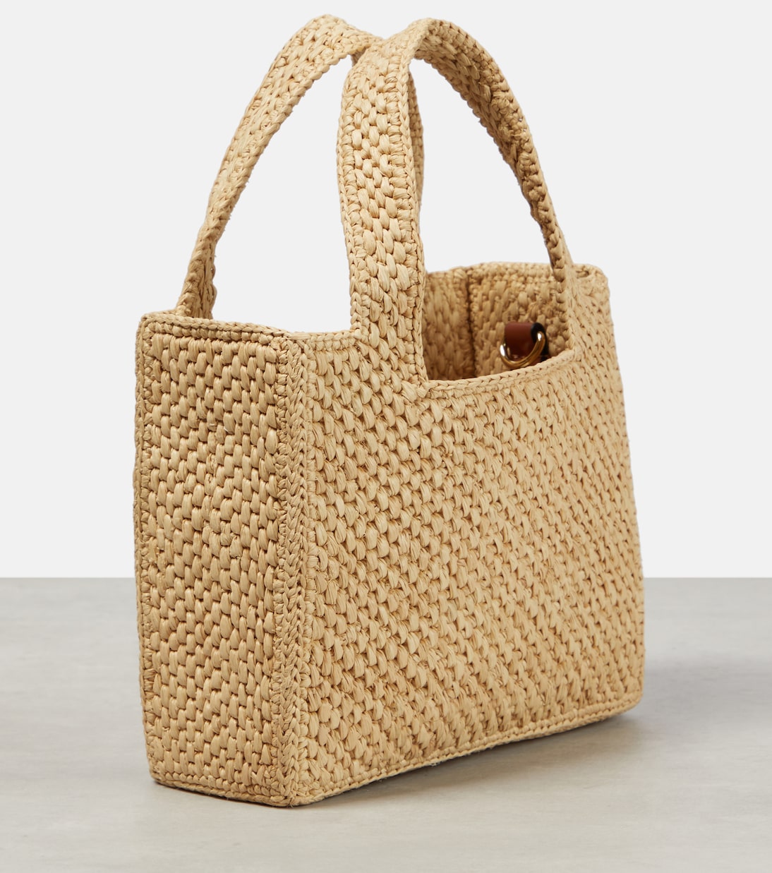 Loewe - Paula's Ibiza logo raffia top-handle bag