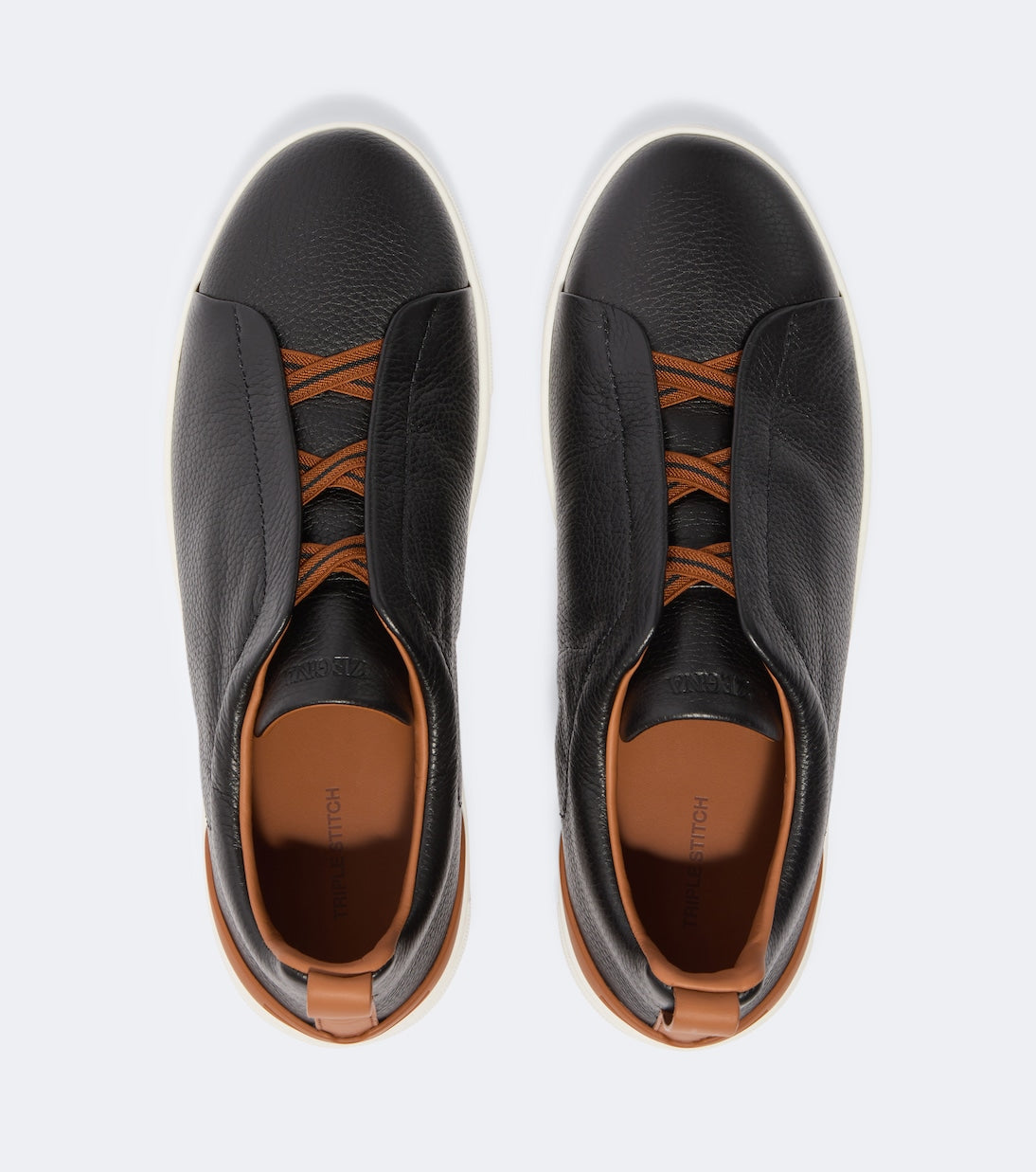 Zegna - Triple Stitch leather sneakers