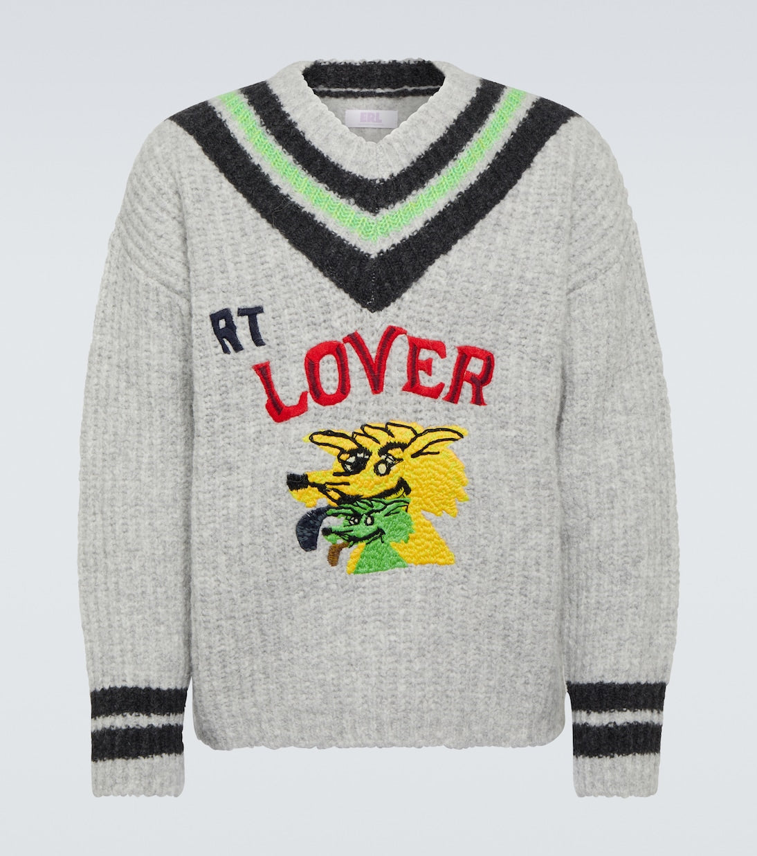 ERL - Embroidered wool-blend sweater