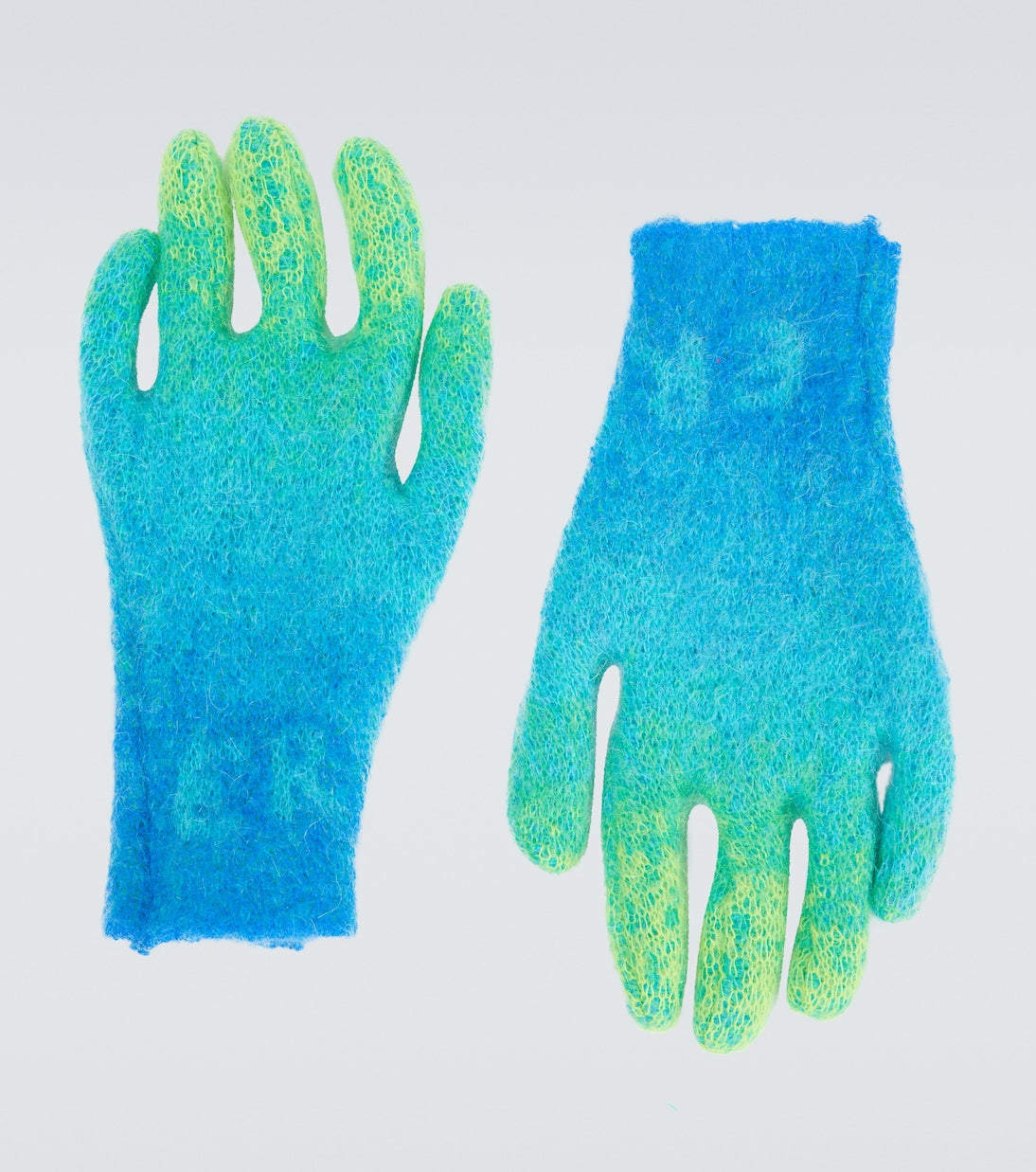 ERL - Gradient knitted mohair-blend gloves