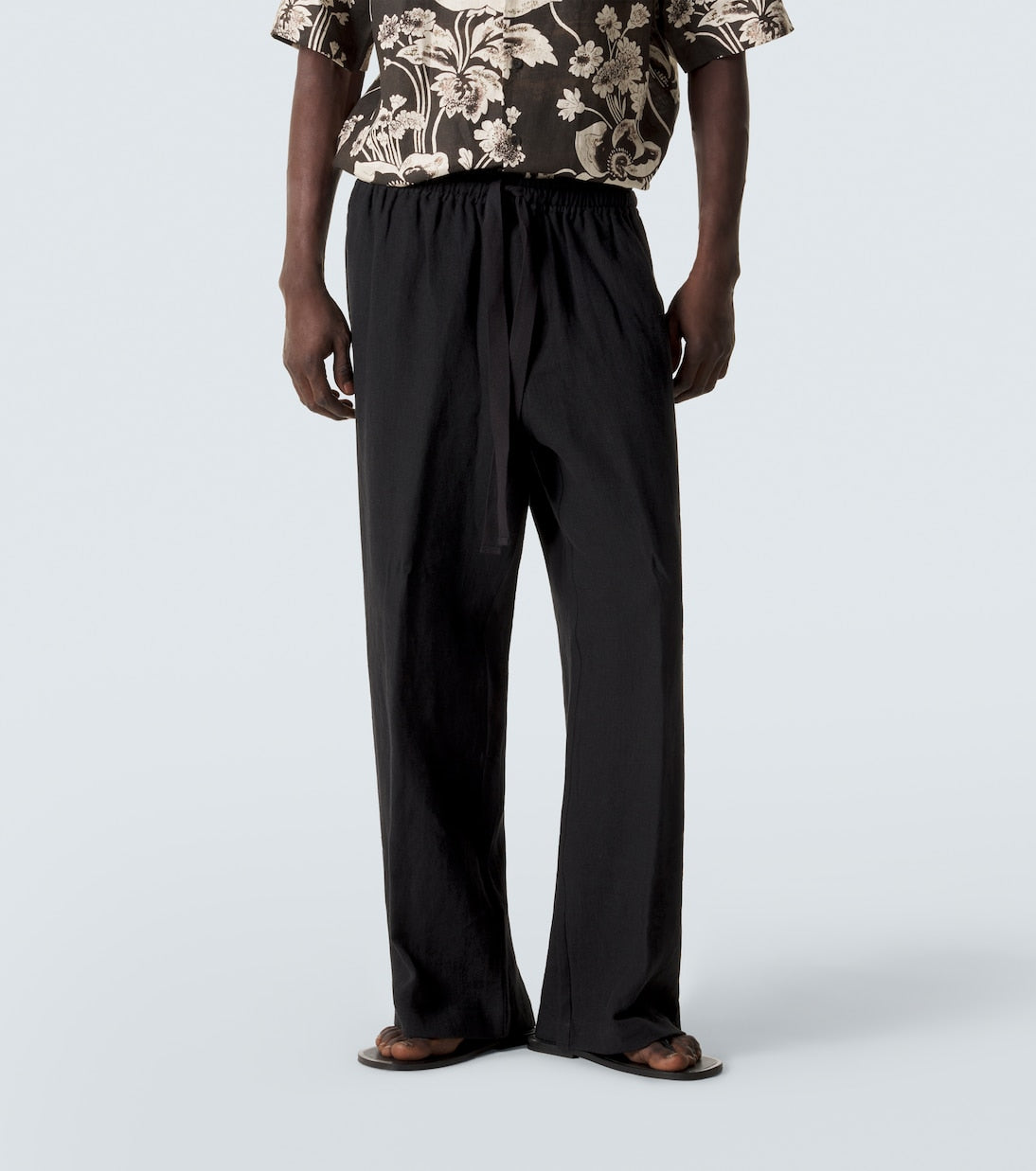 Commas - Wide-leg linen pants