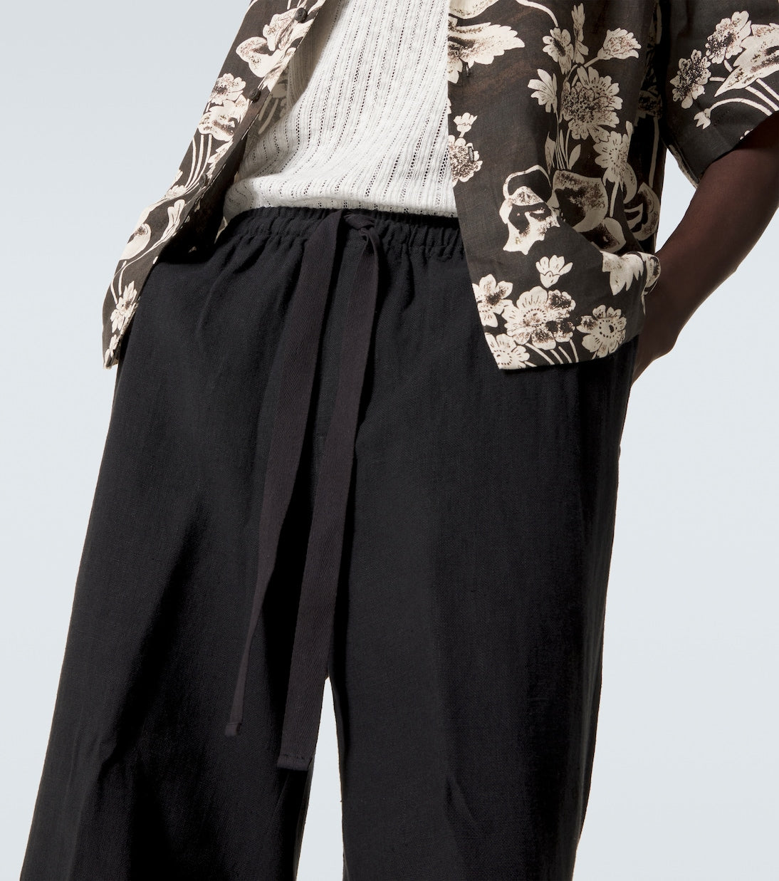 Commas - Wide-leg linen pants