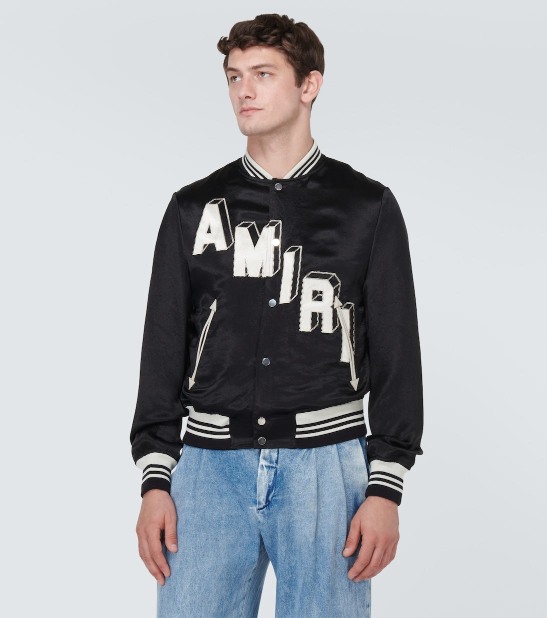 Amiri - Satin varsity jacket