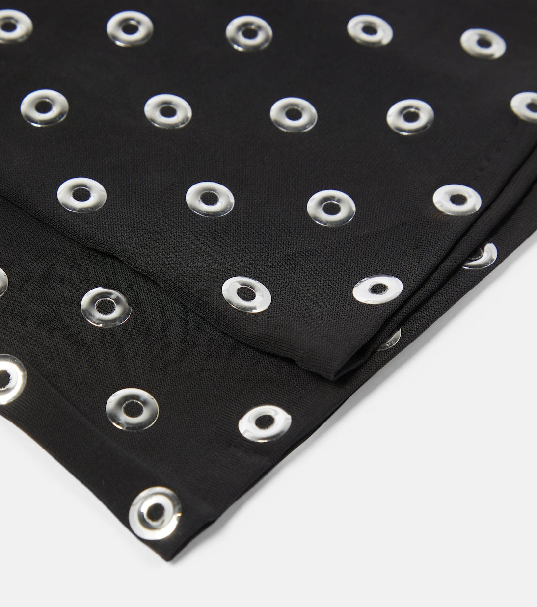 Alaïa - Eyelet embellished jersey gloves