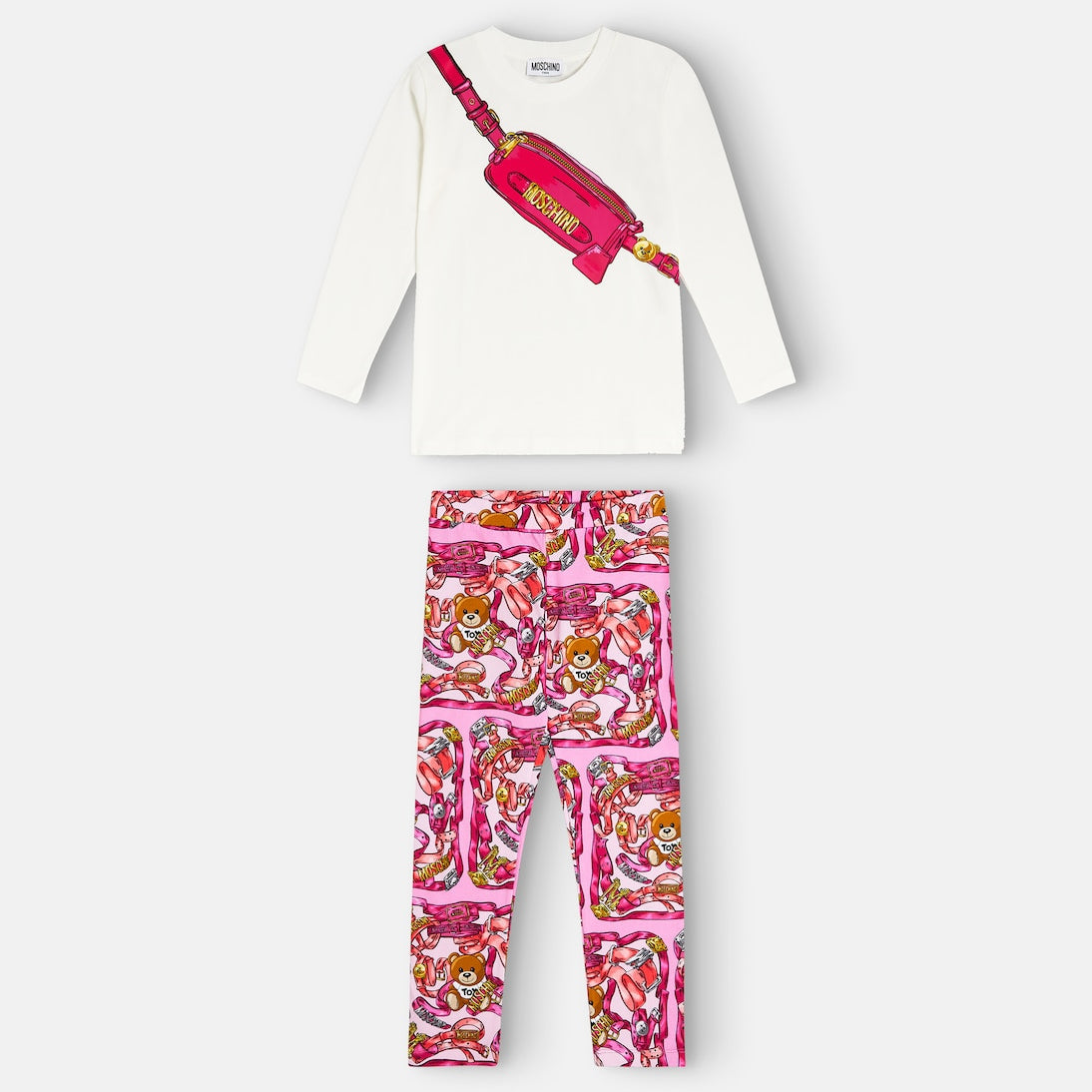 Moschino Kids - Printed cotton-blend top and leggings set