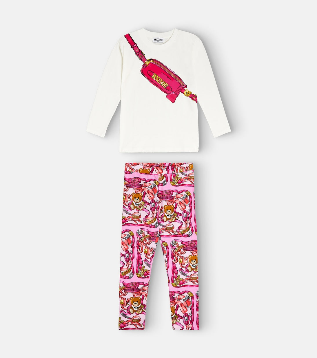 Moschino Kids - Printed cotton-blend top and leggings set
