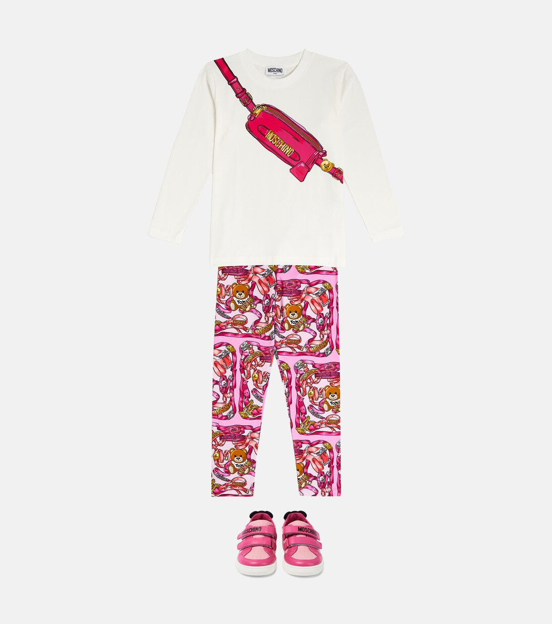 Moschino Kids - Printed cotton-blend top and leggings set