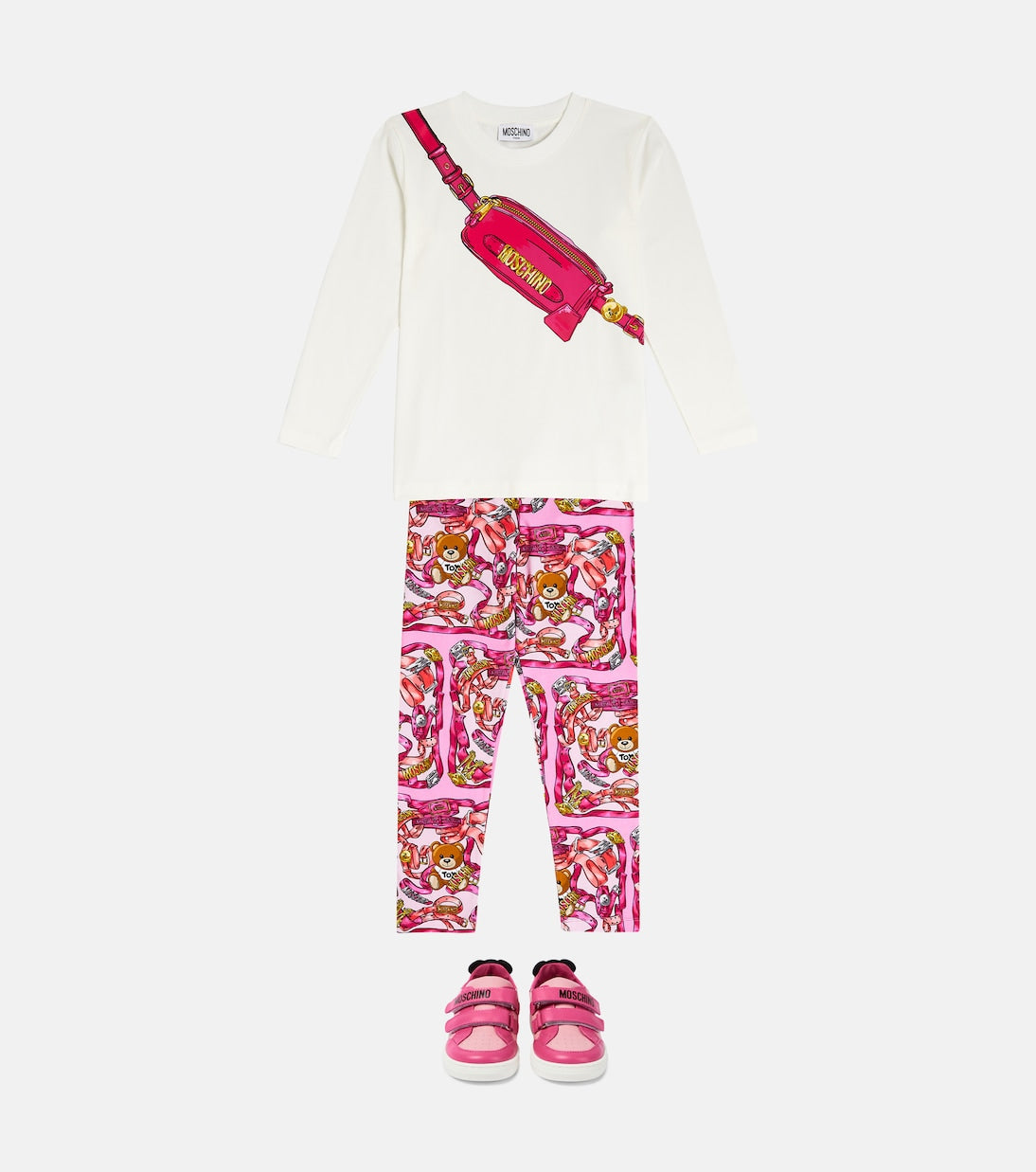 Moschino Kids - Printed cotton-blend top and leggings set