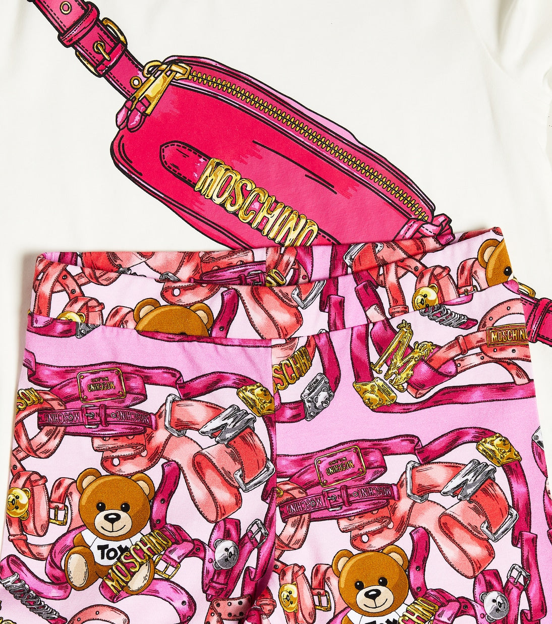 Moschino Kids - Printed cotton-blend top and leggings set