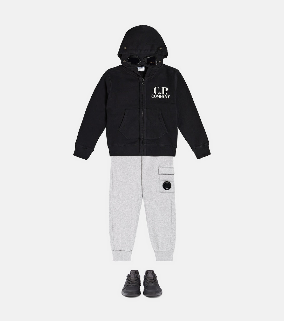 C.P. Company Kids - Goggle cotton jersey hoodie