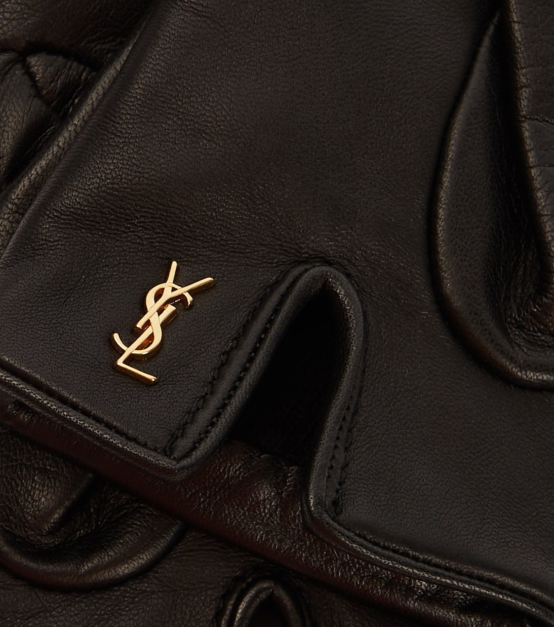 Saint Laurent - Cassandre leather gloves