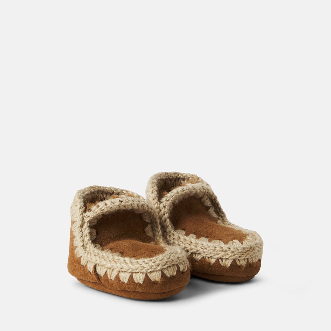 Mou Kids - Baby shearling-lined suede booties