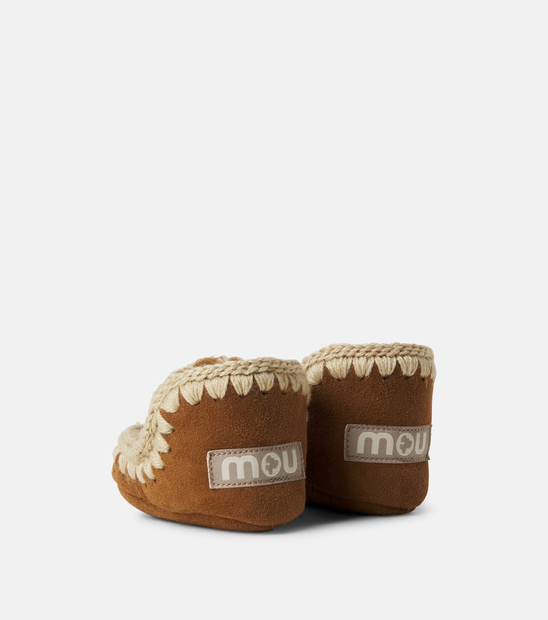 Mou Kids - Baby shearling-lined suede booties
