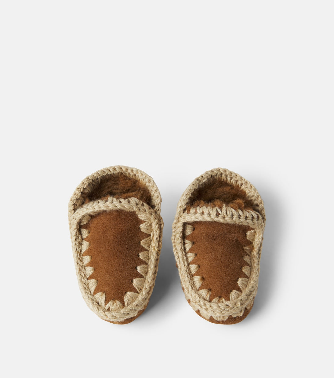 Mou Kids - Baby shearling-lined suede booties