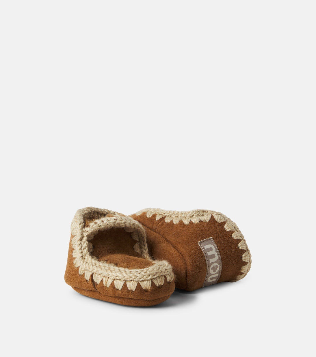 Mou Kids - Baby shearling-lined suede booties