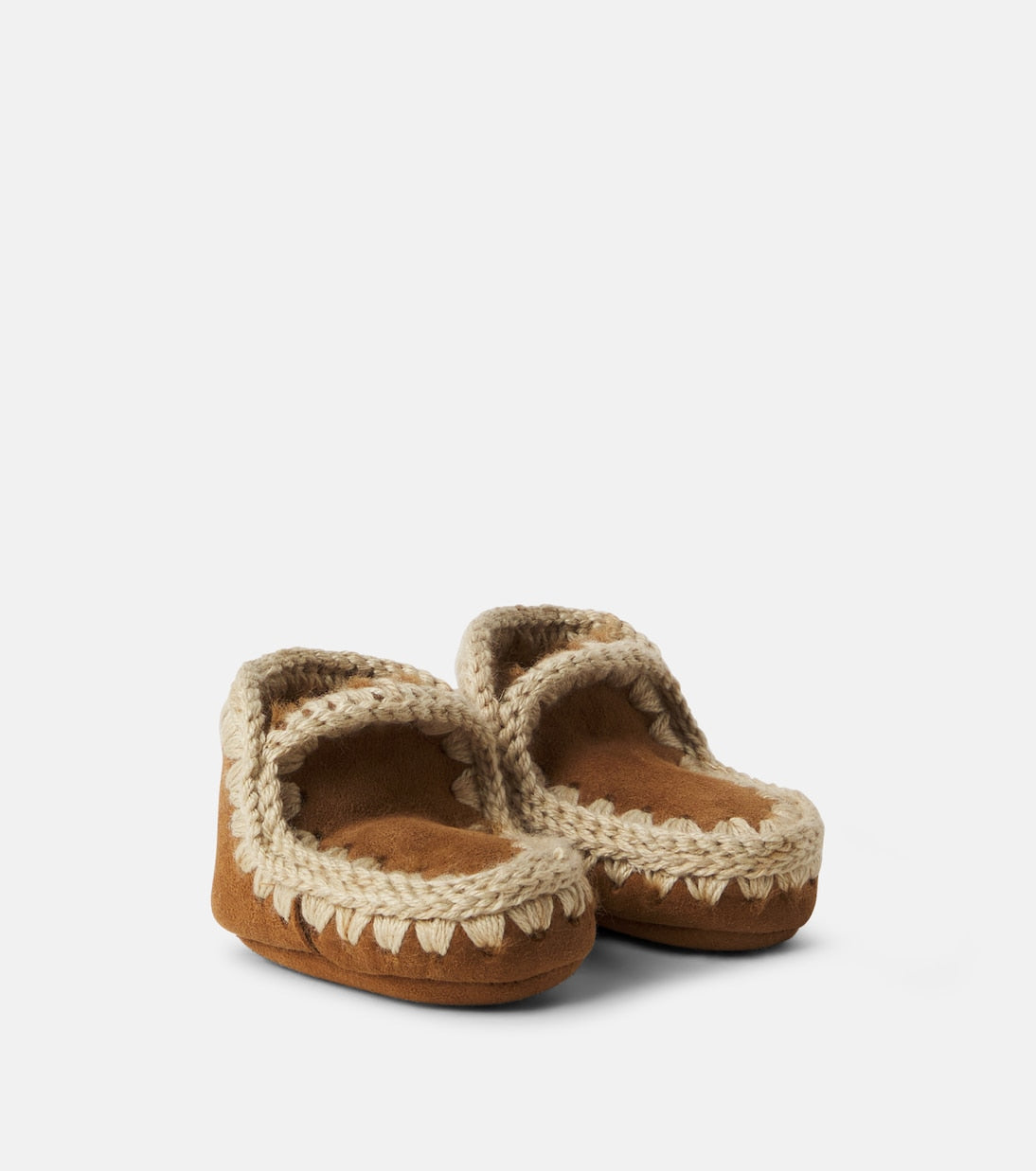 Mou Kids - Baby shearling-lined suede booties