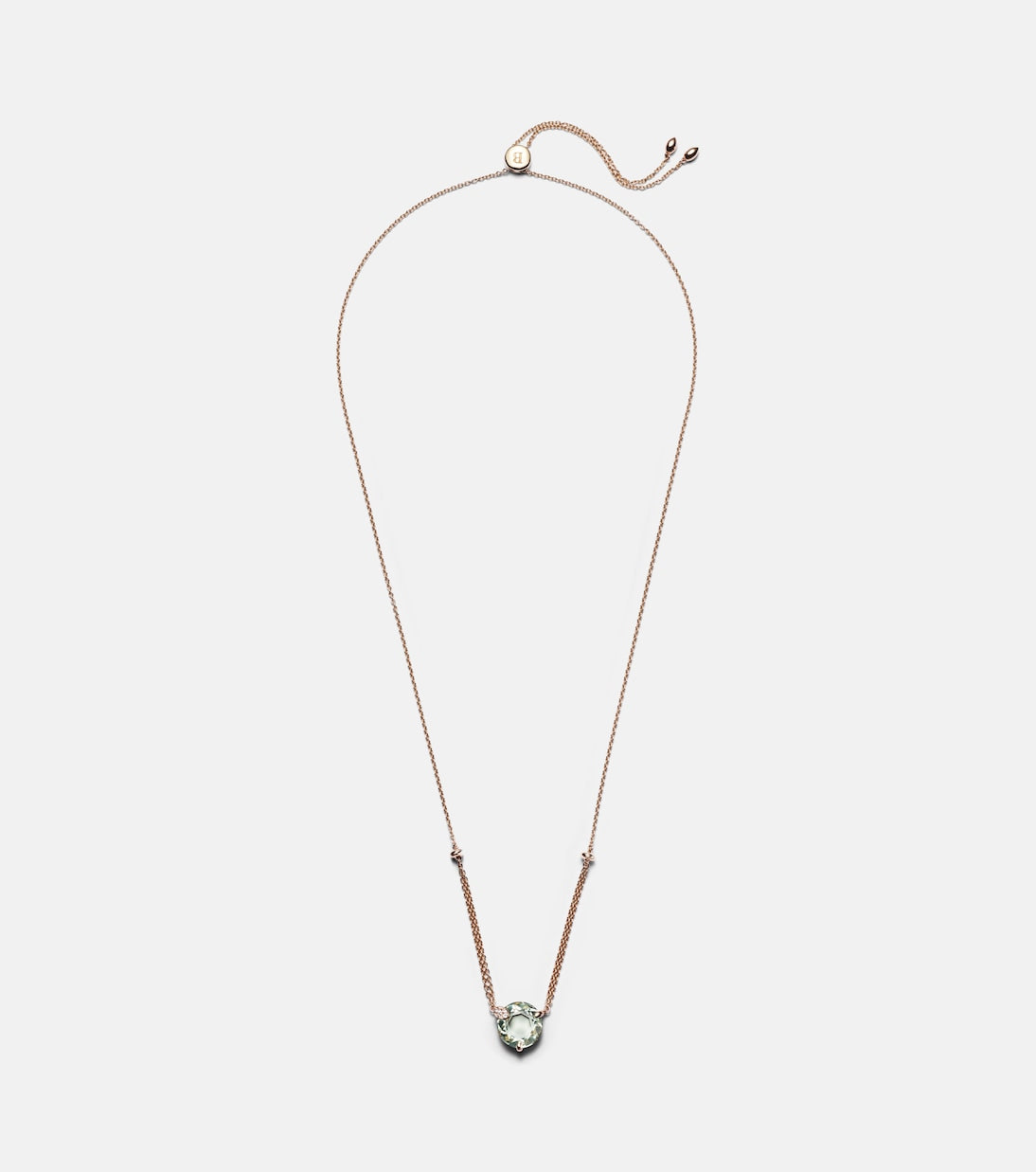 Bucherer Fine Jewellery - 18kt rose gold necklace with prasiolite and diamonds