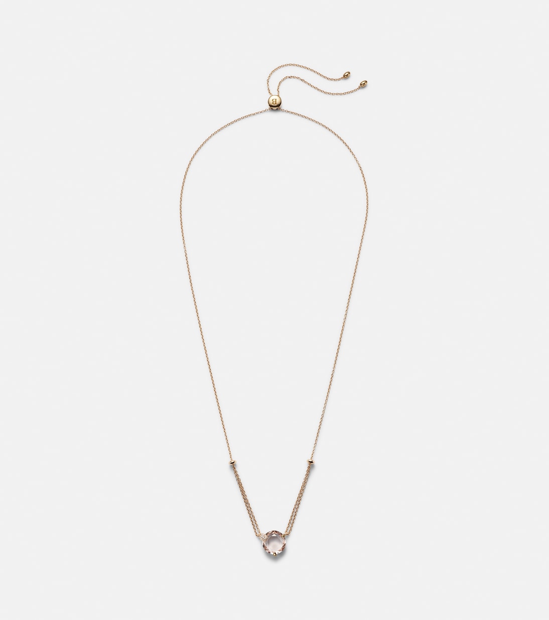 Bucherer Fine Jewellery - 18kt rose gold necklace with morganite and diamonds
