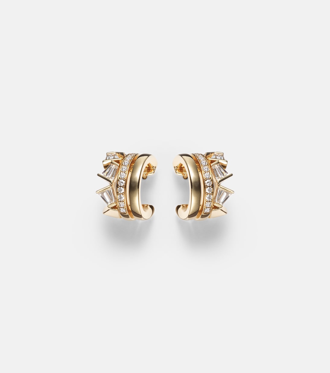 Bucherer Fine Jewellery - Rock Diamonds 18kt gold earrings with diamonds