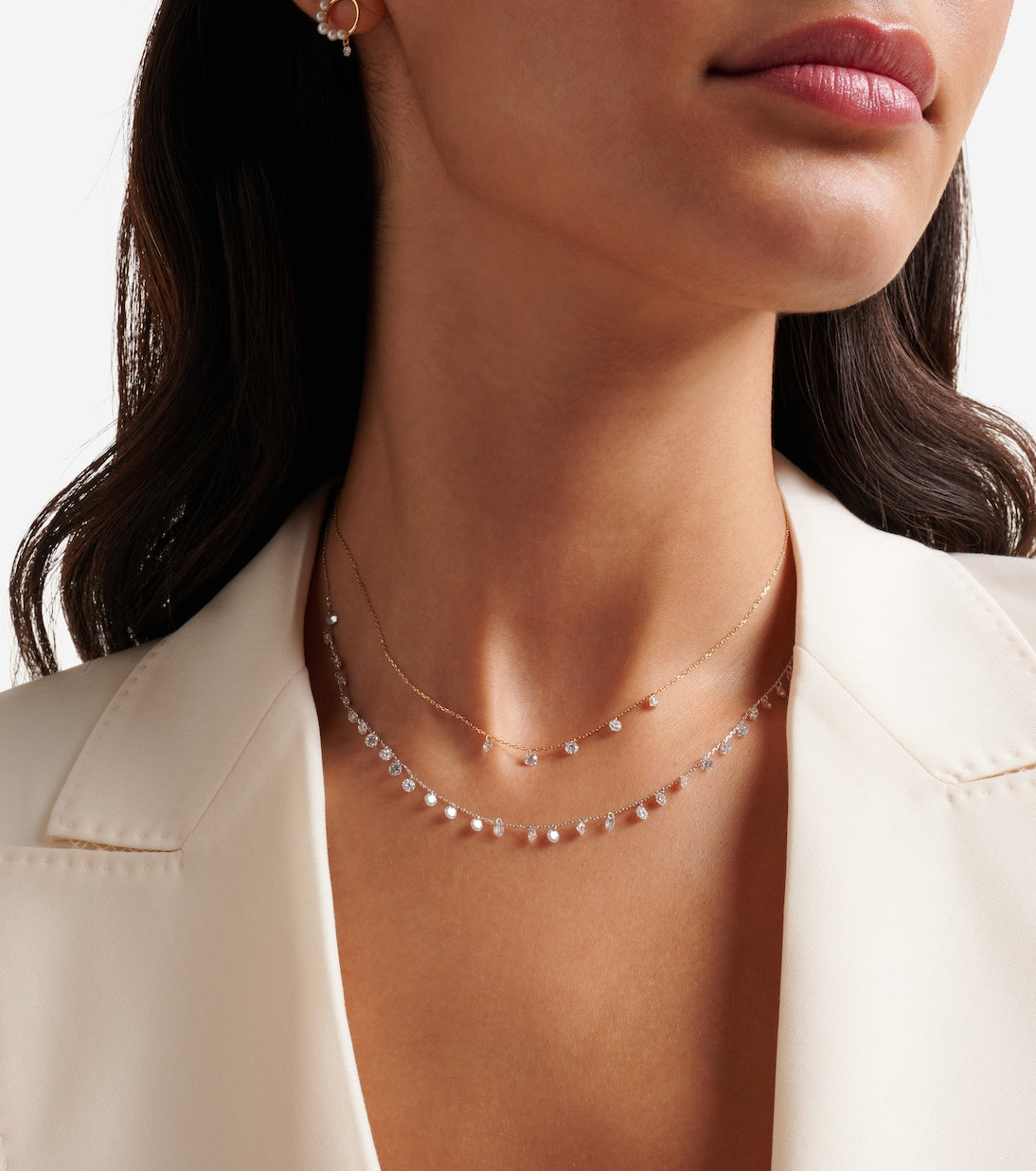 Persée - Danaé 18kt white gold necklace with diamonds