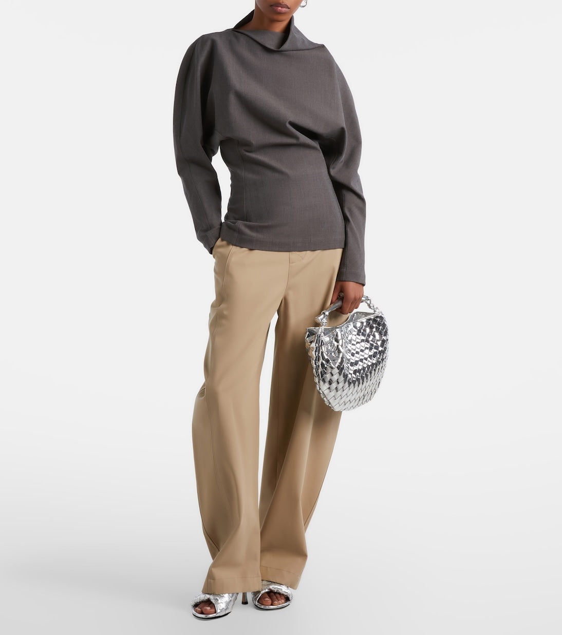 Bottega Veneta - Sardine Intrecciato mirrored leather tote bag
