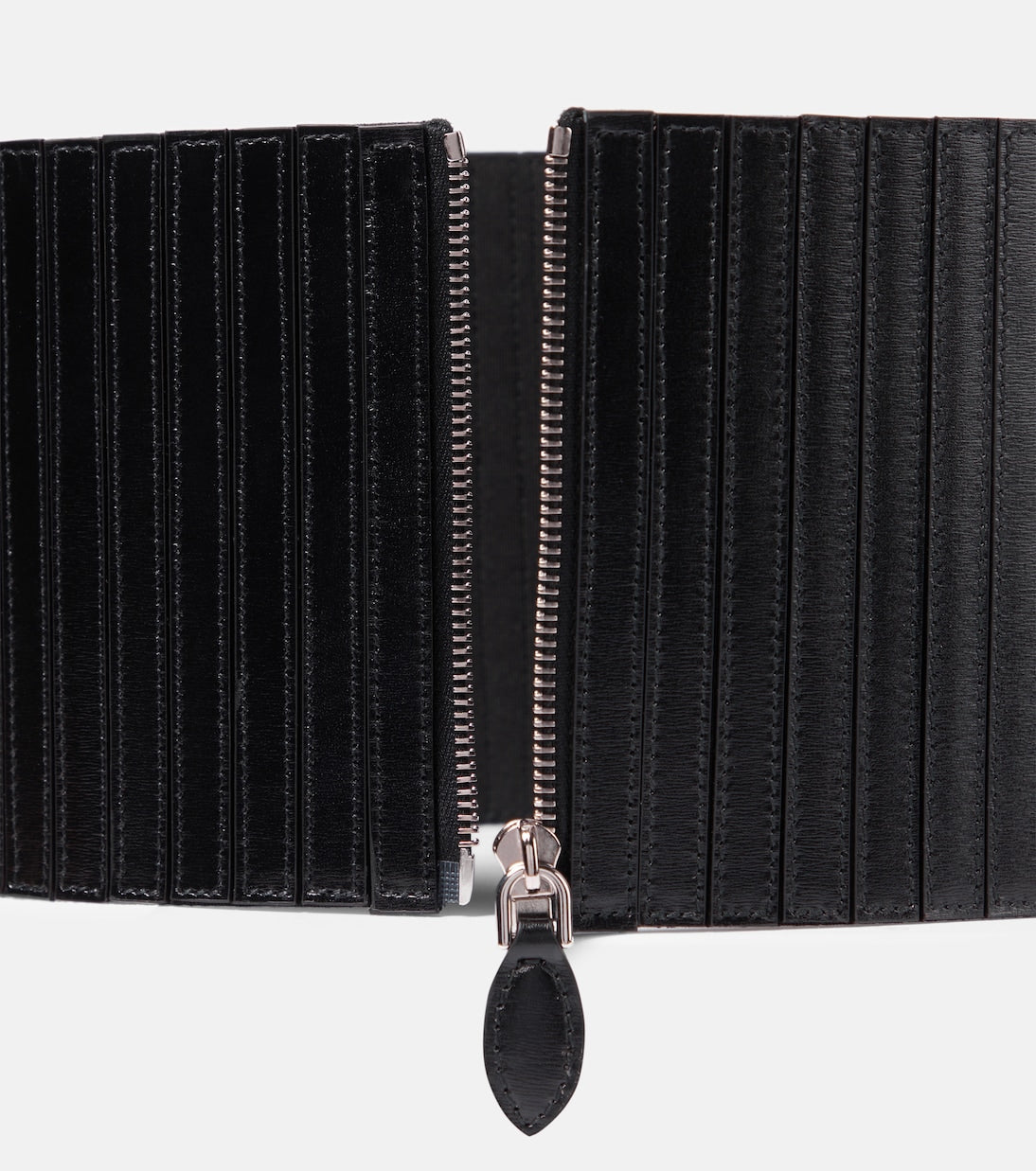 Alaïa - Striped corset leather belt