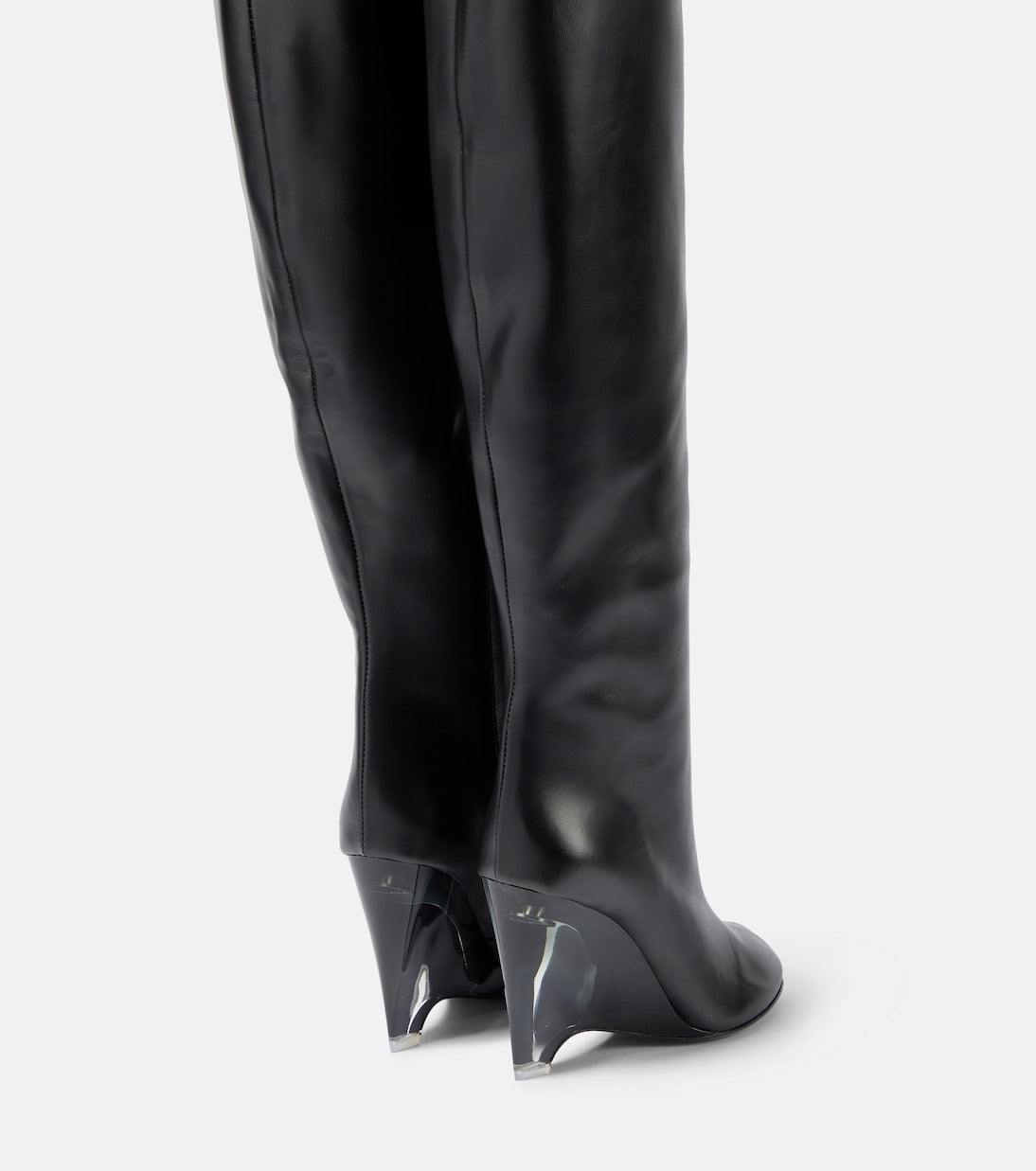 Alaïa - Leather knee-high boots