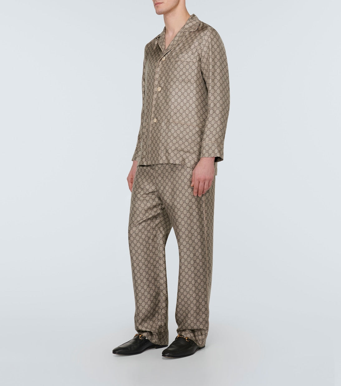 Gucci - GG silk straight pants