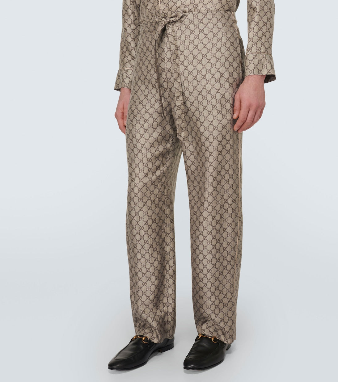 Gucci - GG silk straight pants