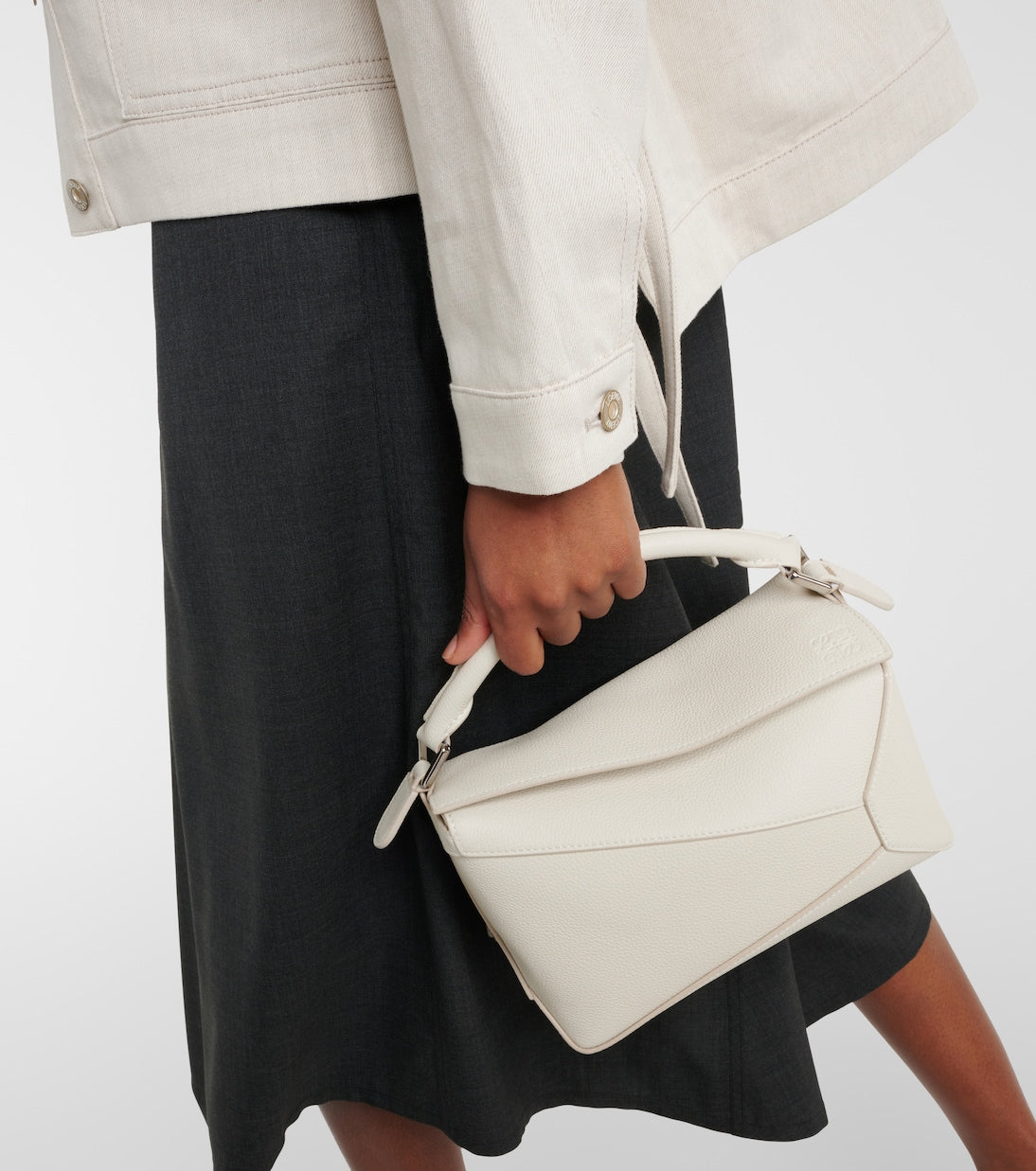 Loewe - Puzzle Edge Small leather top-handle bag
