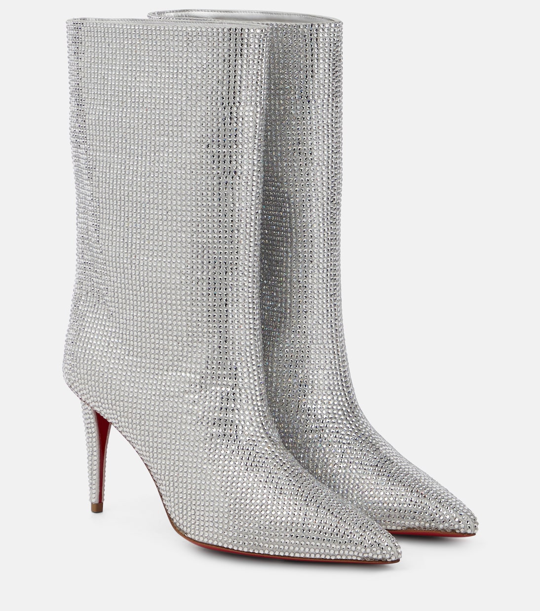 Christian Louboutin - Astrilarge Strass suede ankle boots
