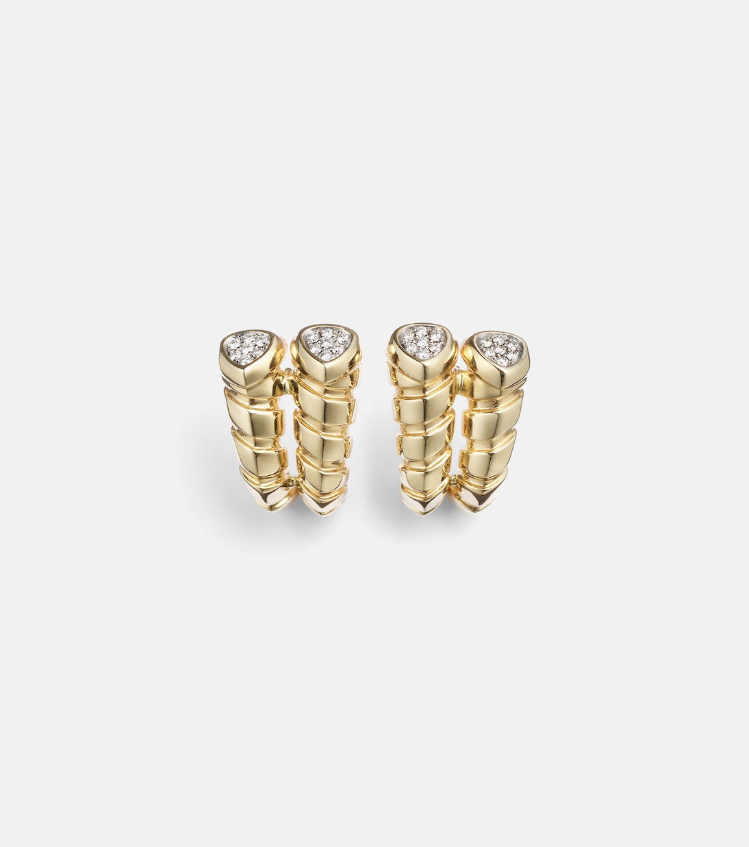 Marina B - Trisolina 18kt gold earrings with diamonds
