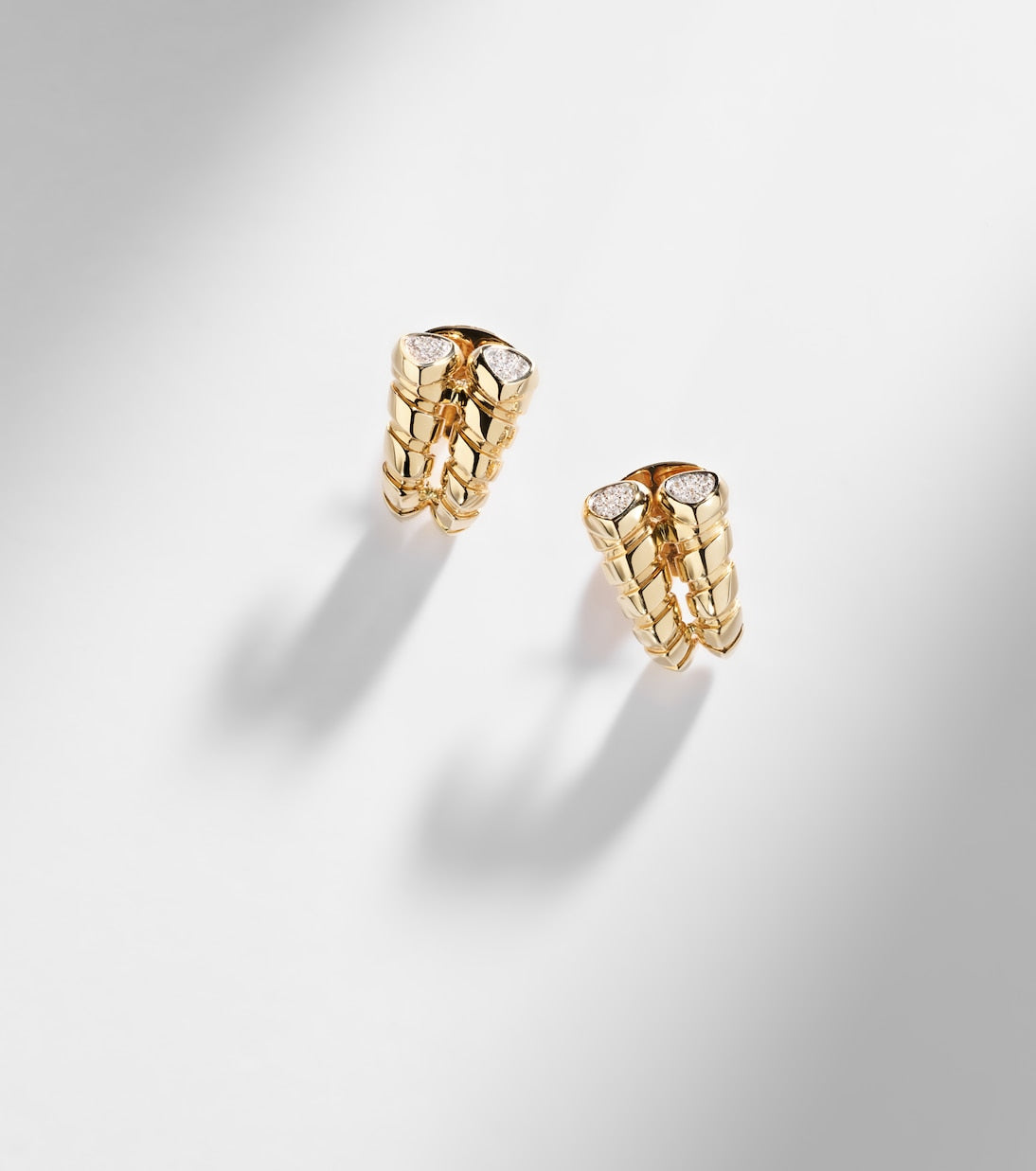 Marina B - Trisolina 18kt gold earrings with diamonds
